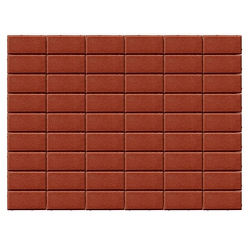 Тротуарная плитка BRAER (Браер) «Прямоугольник», красный, 40/60 мм