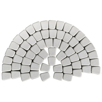 Тротуарная плитка BRAER (Браер) «Классико круговая», белый, 60 мм
