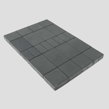 Тротуарная плитка BRAER (Браер) «Мозаика», серый, 60 мм